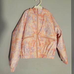 Art Class Target Pink Multi Marble Tie Dye Girls Rain Jacket Size S 6/6x